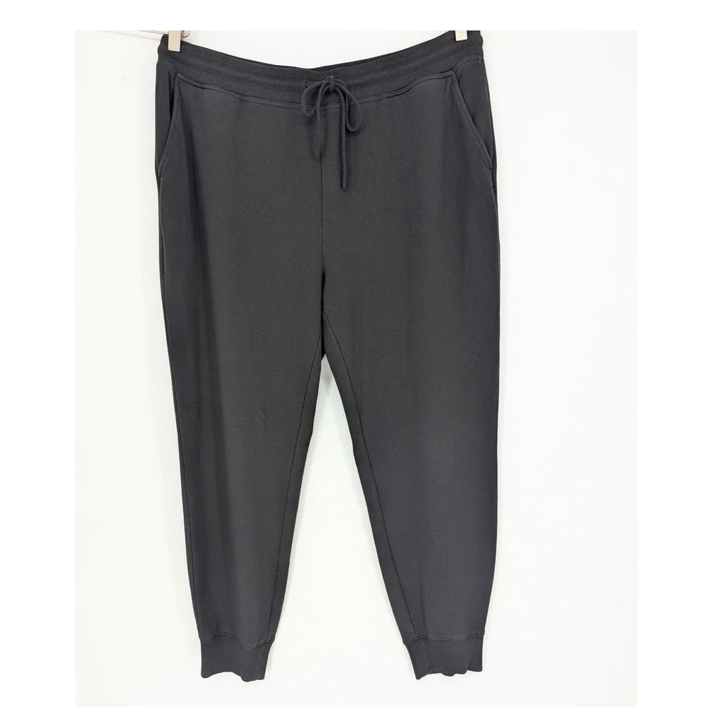 Vineyard Vines Joggers Women XL Black Fleece Lined Athleisure Lounge Comfy